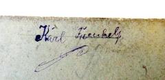 - (Frenkel, Karl), Von Hand: Name; 'Karl Frenkel[?]'. 
