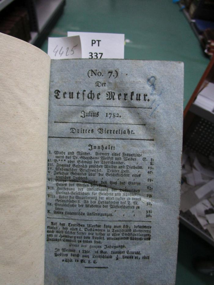  Der teutsche Merkur ; Julius 1782 (1782)