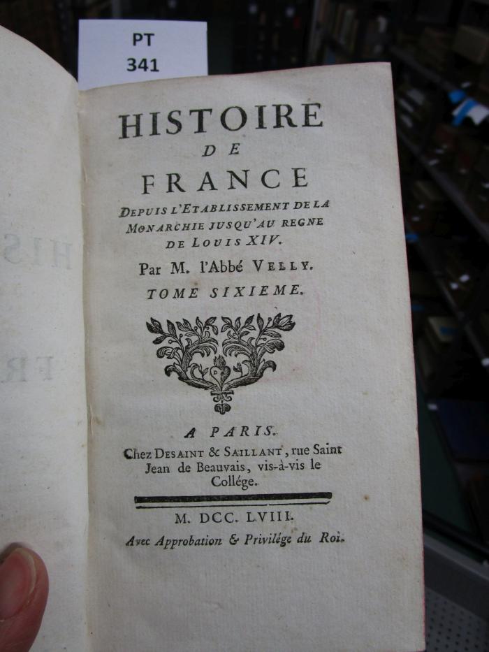  Histoire De France Depuis L'Etablissement De La Monarchie Jusqu'Au Regne De Louis XIV. (1758)