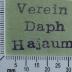 - (Verein Daph Hajaumi), Stempel: Name, Exlibris; 'Verein Daph Hajaumi'.  (Prototyp)