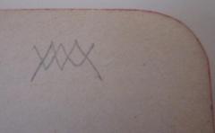 - (Bischoff, [?]), Von Hand: Zeichen; 'xxxx'. 