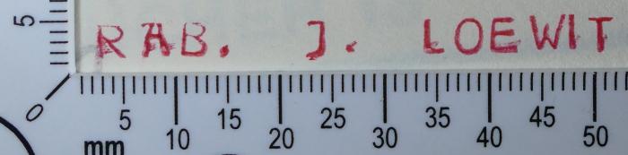 -, Stempel: Exlibris, Name; 'Rab. J. Loewit' (Prototyp)