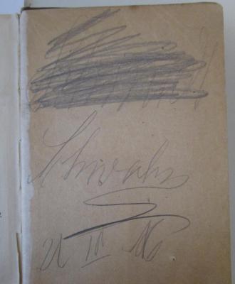  Lieder für vierstimmigen gemischten Chor (um 1920);- (Schmidt, Erich), Von Hand: Autogramm, Name; 'Schmidt'. ;- (Schwahn, R.), Von Hand: Autogramm, Name, Nummer; 'Schwahn U III M'. 