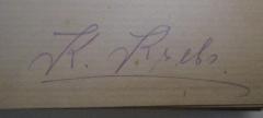 - (Krebs, K.), Von Hand: Autogramm, Name; 'K. Krebs.'. 