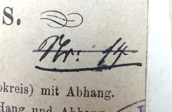 - (Freie Turnerschaft Hannover), Von Hand: Nummer; 'Nr. 14'. 