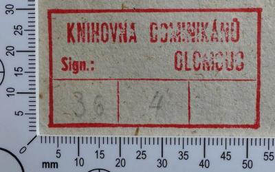 - (Knihovna Dominikánů Olomouc), Von Hand: Signatur; '36 / 4'. 