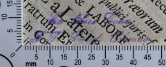 - (Knihovna Dominikánů Olomouc), Stempel: Exlibris; 'Ex libris Conv. F. F. Praed. Olomuc.'. 