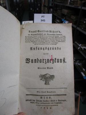  Anfangsgründe der Wundarzneykunst : Vierter Band (1798)