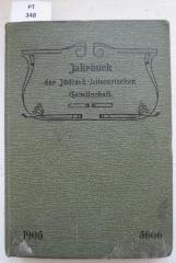  Jahrbuch der Jüdisch-Literarischen Gesellschaft. 1905 5666. (1905)