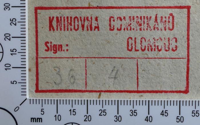 - (Knihovna Dominikánů Olomouc), Von Hand: Signatur; '36 / 4'. 