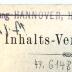 - (Freie Turnerschaft Hannover), Stempel: Name, Ortsangabe; 'Abteilung Hannover, Hildesheimerstr. Nr. 11'. 