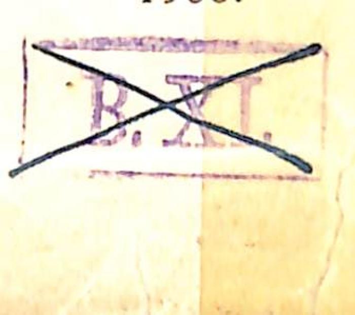- (Verein für Allgemeine Volksbibliotheken (Hannover)), Stempel: Nummer; 'B. XI.'. 