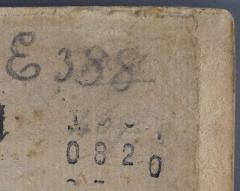 - (Landesrabbinerschule Franz Joseph in Budapest, Bibliothek), Von Hand: Signatur; 'E 388'. 
