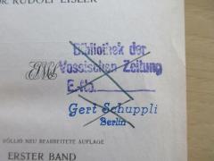- (Schuppli, Gert), Durchgestrichen: Name, Ortsangabe; 'Gert Schuppli
Berlin'.  (Prototyp)