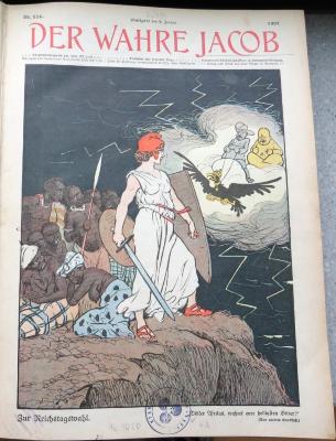 Zs 484 : 1907/08 : Der wahre Jacob : illustrierte Zeitschrift für Satire, Humor und Unterhaltung 1907/08.