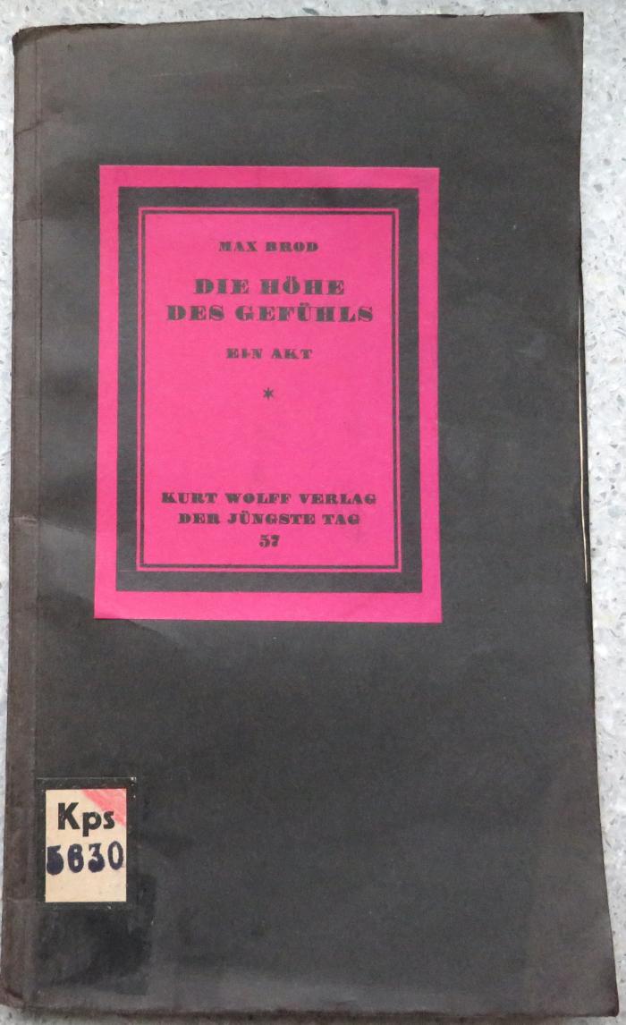 Kps 5630 : Die Höhe des Gefühls : Ein Akt. (1913)