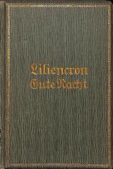 Z 11567 : Gute Nacht. Hinterlassene Gedichte. (1909)