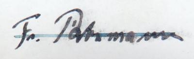 - (Pätzmann[?], Fr.), Von Hand: Name; 'Fr. Pätzmann[?]'. 