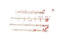 - (Filitz Leihbücherei (Berlin)), Stempel: Name, Berufsangabe/Titel/Branche, Ortsangabe; 'Leihbücherei / J. FILITZ / Bln.-Charlottenburg / Pestalozzistr. 64[?]'. 
