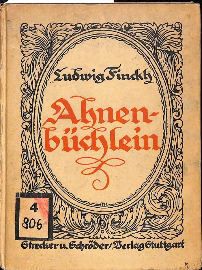 4/806 : Ahnenbüchlein. (1921)