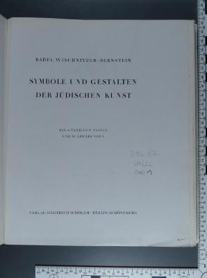 296.97 WISC : Symbole und Gestalten der jüdischen Kunst (1935)