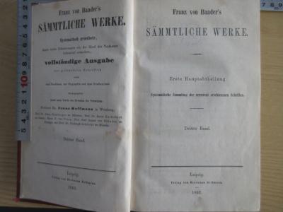2 G 57-3/4 : Franz von Baader's sämmtliche Werke: Bd. 3-4. (1852/53)