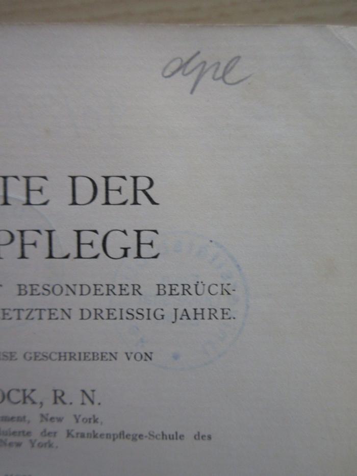 - (Berliner Medizinische Zentralbibliothek), Von Hand: Notiz; 'dpl'.  (Prototyp)