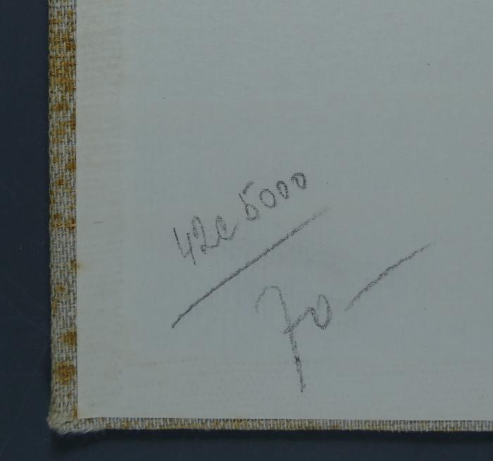 - (Antiquariat "Kniha A 4"), Von Hand: Inventar-/ Zugangsnummer; '42 c [e?] 5000 / 70 -'. 