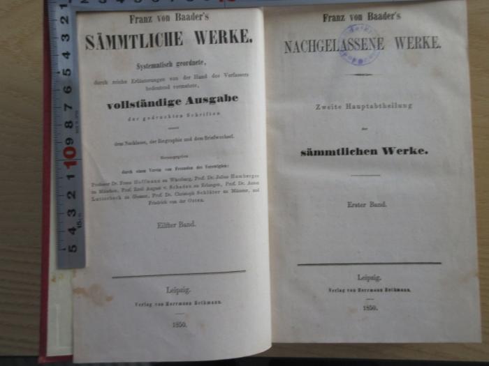 2 G 57-11/12 : Franz von Baader's sämmtliche Werke: Bd. 11-12. (1850/60)