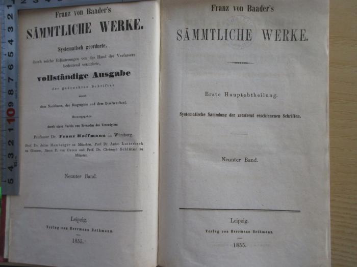 2 G 57-9/10 : Franz von Baader's sämmtliche Werke: Bd. 9-10. (1855)
