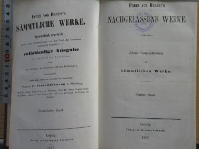 2 G 57-15/16 : Franz von Baader's sämmtliche Werke: Bd. 15-16. (1857/60)