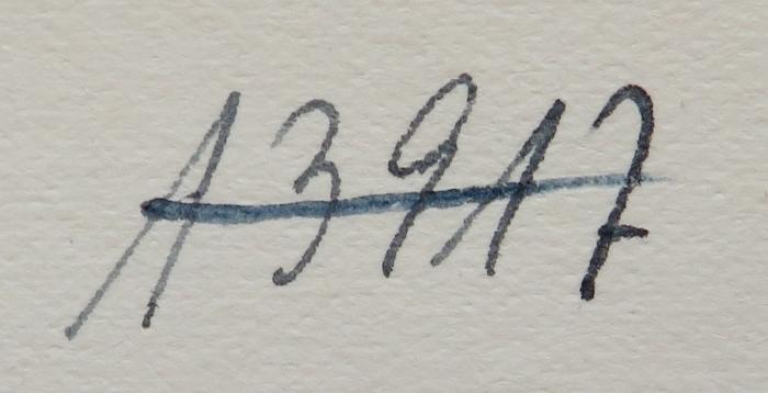 - (NSDAP-Gauarchiv und -museum Südhannover-Braunschweig), Von Hand: Signatur; '13917'. 