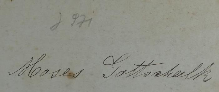 - (Gottschalk, Moses),  'Moses Gottschalk'. 