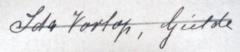 - (Vorlop, Ida), Von Hand: Name, Ortsangabe; 'Ida Vorlop, Gielde'. 