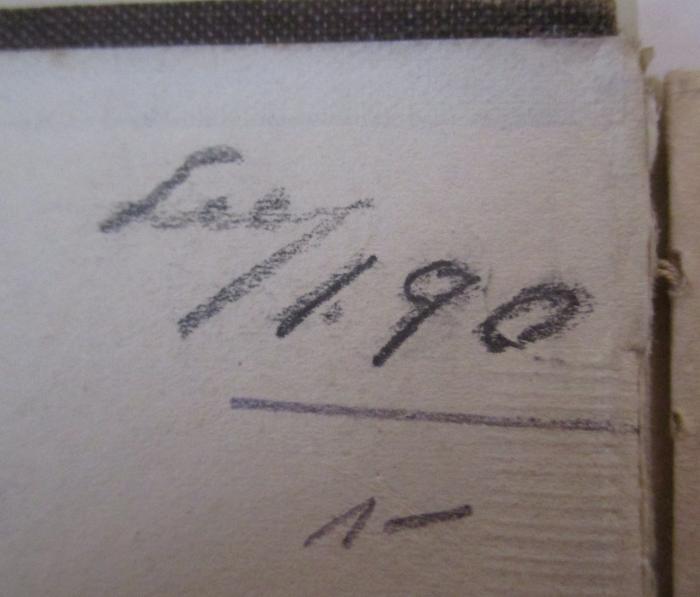  Hilfsbuch für den evangelischen Religionsunterricht an höheren Lehranstalten : Ausgabe B (1909);- (unbekannt), Von Hand: Preis; '[Lag.] 1.90 / 1-'. 