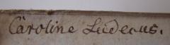 - (Buderus[?], Caroline), Von Hand: Autogramm, Name; 'Caroline Buderus[?]'. 