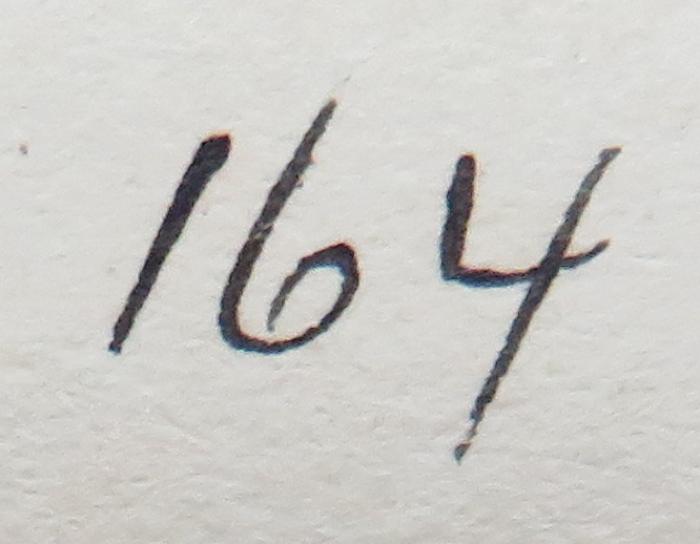 - (unbekannt), Von Hand: Nummer; '164'. 