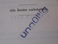 - (Ratsbibliothek (Berlin, Ost)), Stempel: Besitzwechsel: ungültig; 'ungültig'.  (Prototyp)