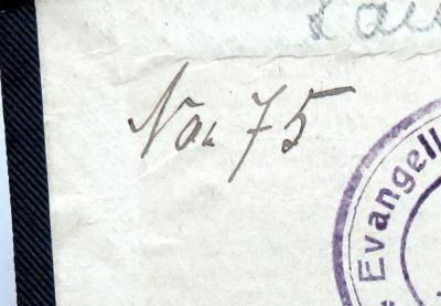 - (Evangelischer Arbeiter-Verein Duderstadt), Von Hand: Nummer; 'No. 75'. 