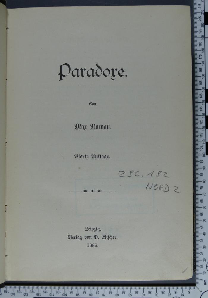 296.192 NORD 2 : Paradoxe (1886)