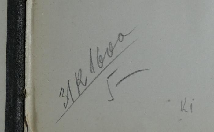 - (Antiquariat "Kniha A 4"), Von Hand: Buchhändler; '31 R 1600 / 5-'. 