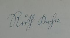 - (Kohn, Ruth), Von Hand: Nummer, Exlibris; 'Ruth Kohn.'. 