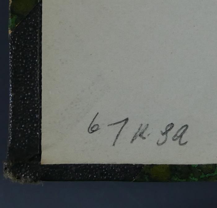 -, Von Hand: Nummer; '61 K [?] [...]'