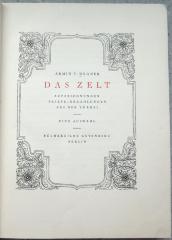 E 4365 : Das Zelt. Aufzeichnungen, Briefe, Erzählungen aus der Türkei. Eine Auswahl. ([1926])