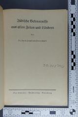 296.209 FREY : Jüdische Bekenntnisse : aus allen Zeiten und Ländern  (1941)