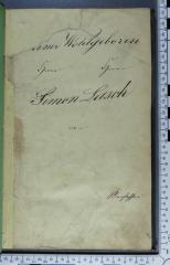 - (Lasch, Simon), Von Hand: ; '[...]ner Wohlgeboren 
Herrn Herrn 
Simon Lasch
 
Verfasser'. 