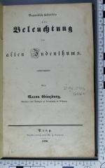 296.204 GUEN : Dogmatisch-historische Beleuchtung des alten Judenthums (1846)