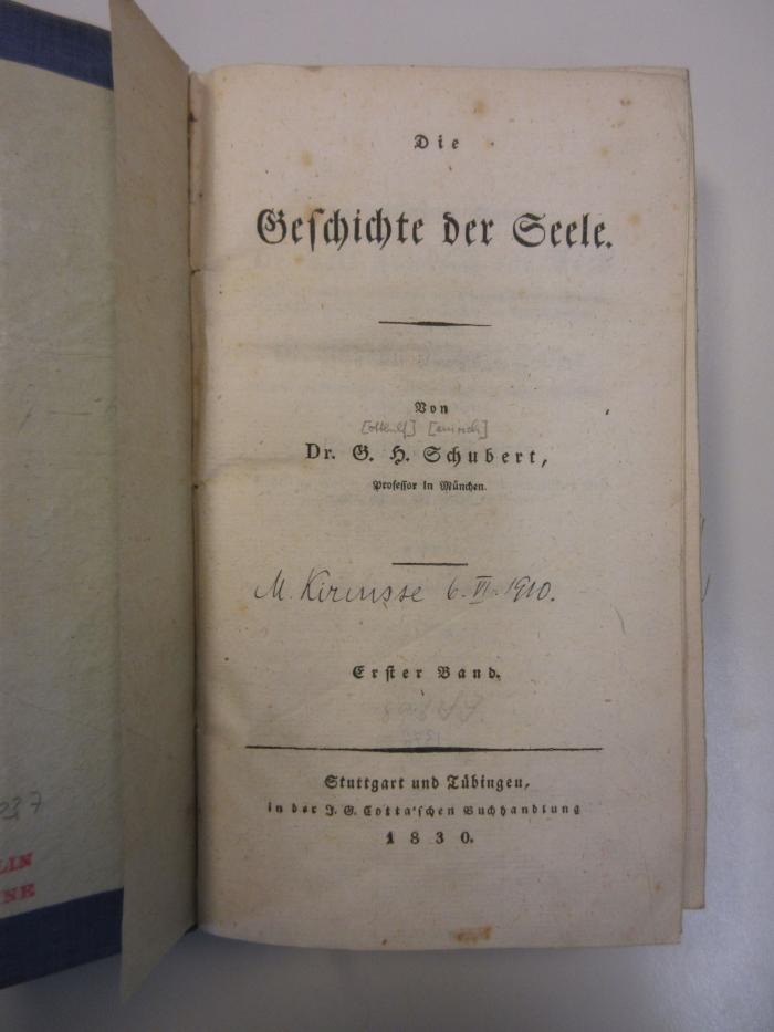  Die Geschichte der Seele. (1830)