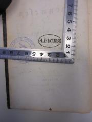 - (Fuchs, A.), Stempel: Name; 'A. Fuchs'. 
