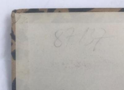 - (Ältestenrat der Juden in Prag;Zentralstelle für Jüdische Auswanderung in Prag, Treuhandstelle;Jüdisches Zentralmuseum in Prag), Von Hand: Inventar-/ Zugangsnummer; '87137'. 